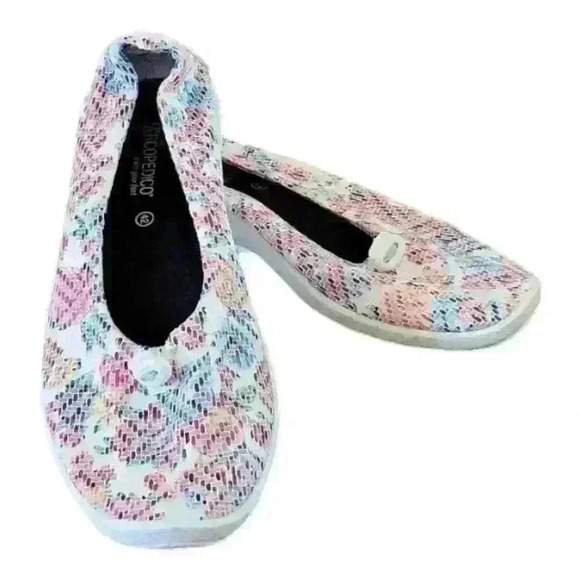 ARCOPEDICO L14 SLIPON SHOE WHITE KOMBI FLORAL Size E.U42 / U.S SIZE 10.5-11 - Picture 3 of 8